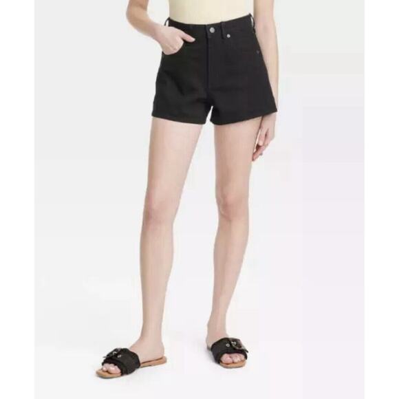 Universal Threads Women's High-Rise 90's Cutoff Black Jean Denim Shorts Size 17R - Picture 9 of 9